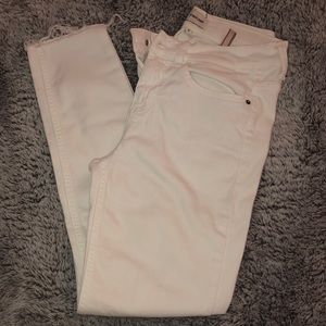 Sneak Peek white mid rise skinny jean